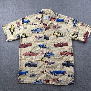 David Carey Originals Shirt Adult Large Button Up Chevrolet Short Sleeve Casual
